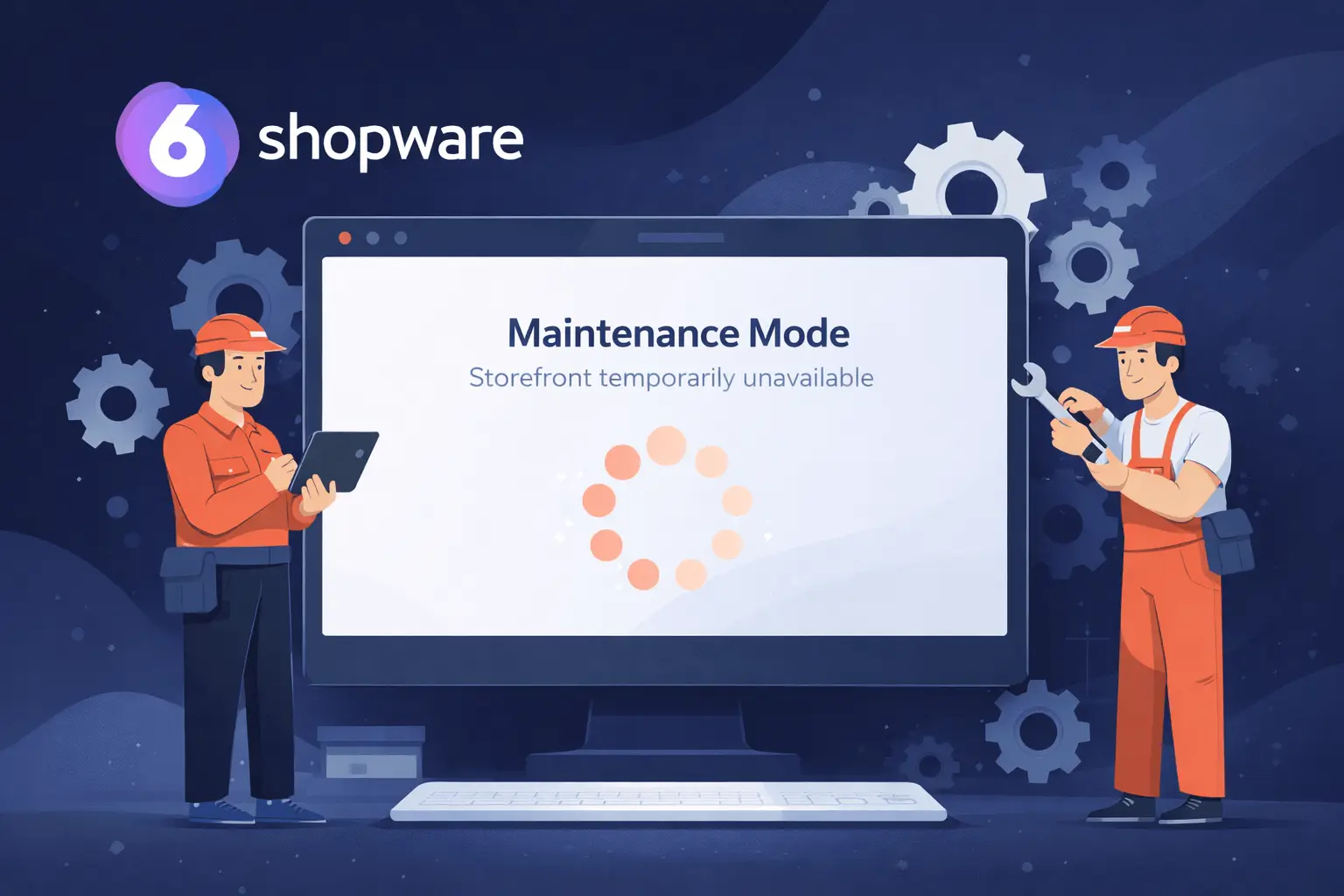 Shopware 6 maintenance mode in action