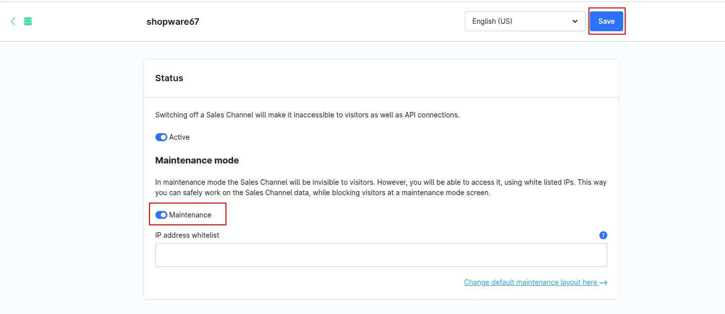 Shopware 6 admin panel