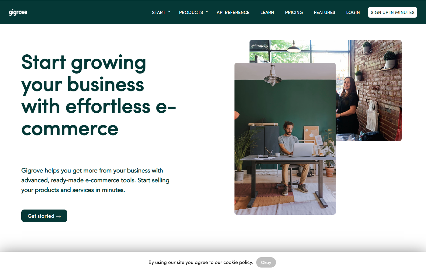 Gigrove multi-vendor marketplace homepage built with WordPress and WooCommerce featuring vendor-branded storefront architecture and scalable platform structure
