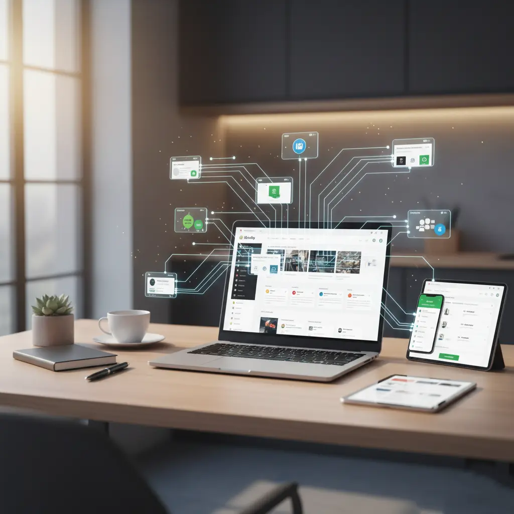 Shopify app ecosystem integration illustration