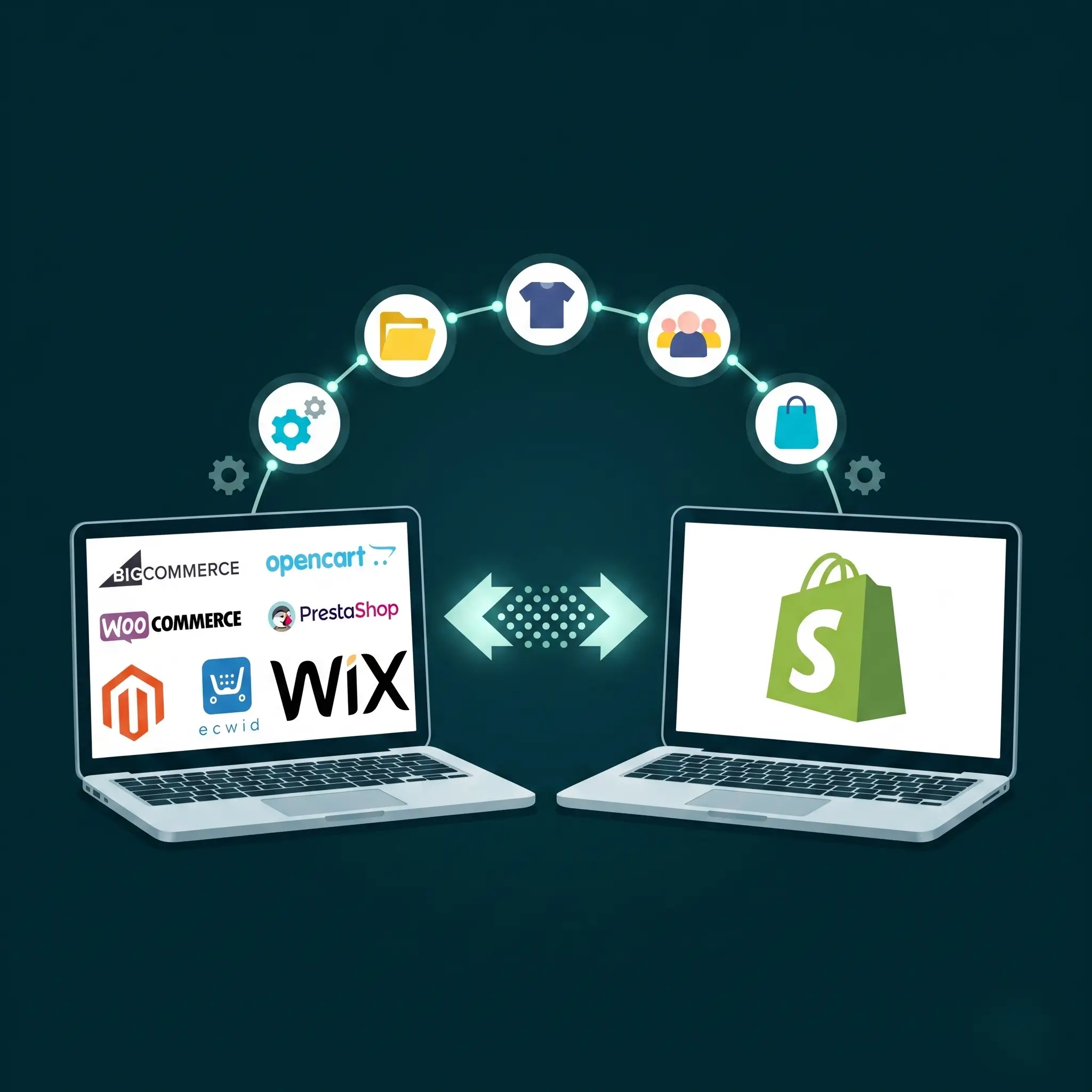Shopify store migration illustration
