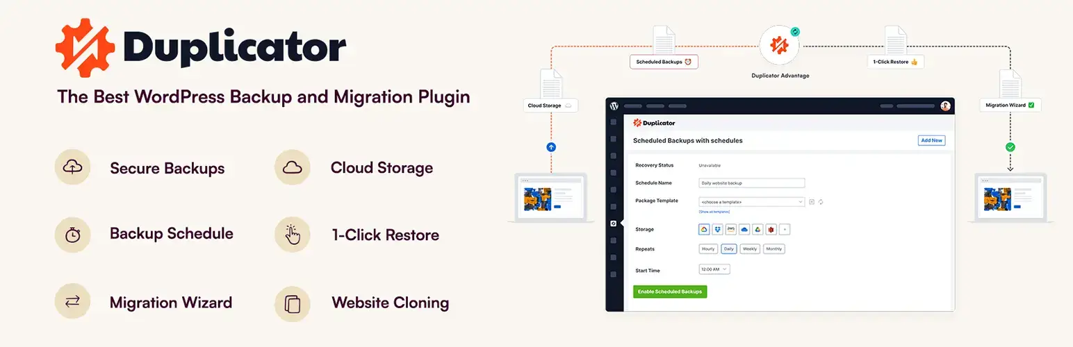 Duplicator WordPress plugin banner